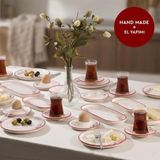 Renas Store Aryıldız Rosella Kırmızı 6 Kişilik 36 Parça Seramik Kahvaltı Takımı