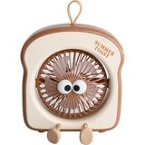 Renas Store Asonic 3 Hız Kademeli Masaüstü Mini Fan - Sevimli Tost Ekmeği Tasarımlı Şarj Edilebilir Karikatür Vantilatör, Type-C Şarj Girişli, 45 Derece Ayarlanabilir Açılı Kişisel Masa Fanı