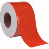 Renas Store BADEM10 3 Metre Reflektörlü Reflektif Fosforlu Şerit Bant Reflekte Ikaz Bandı 10 cm Kırmızı