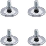 Renas Store BADEM10 Beyaz Eşya Raf Reyon Mobilya Bingo Rotil Ayak M6 Civatalı 6 mm Metal Profil Ayağı 1.5 cm (4 Adet)