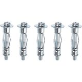Renas Store BADEM10 Çelik Alçıpan ve Boşluk Dübel Frt Tuğla Paraşüt Duvar Bims 3X46 Metal 5 Adet