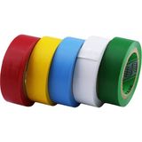 Renas Store BADEM10 Elektrikçi Bandı 1 Adet Siyah Kırmızı Beyaz Izole Elektirik Bant Bandı Pvc Geniş 19 mm 10 Yds
