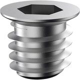 Renas Store BADEM10 Metal Düz Dişli Dübel Ahşap Dübeli M10 13X15 Diş Çinko Mobilya Bağlantı Ünite Birleştirme (50 Adet)