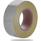 Renas Store BADEM10 Metalize Gri Renk Düz Desensiz En 10 cm 1 mt Ikaz Bandı Reflektif Gece Parlayan Reflektörlü Bant