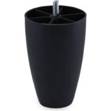 Renas Store BADEM10 Oval Plastik Ayak 12 cm Mobilya Yükseltici Sehpa Kanepe Tv Ünitesi Koltuk Ayağı Baza Ayakları Siyah