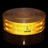 Renas Store BADEM10 Tüvtürk Onaylı Belgeli Bant 1 Metre 5 cm Sarı Reflektörlü Reflektif Fosforlu Şerit Bant Ikaz Bandı