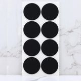 Renas Store BADEM10 Zemin Koruyucu Keçe 50 mm Yapışkanlı (8'li Paket) Masa Sandalye Mobilya Koltuk Ayak Keçesi Siyah