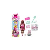 Renas Store Barbie Parti Paketi Bebek ve Aksesuarlar, Minik Dostumun Doğum Günü Serisi Işıltılı Kalpler Seti ve Renk Değişimi ile Pasta Süsleme Etkinliği Dahil 10 Sürpriz, JFG71