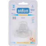 Renas Store Barum Silikon Biberon Başlığı No:2 - Yavaş Akışlı, Yenidoğan ve Bebekler Için Yedek Silikon Biberon Emziği, 6-18 Ay (6-18 Ay)
