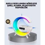 Renas Store Başucu Için Tasarlanmış Kablosuz Şarjlı Gece Lambası ve Bluetooth Ses Sistemi