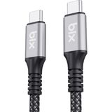 Renas Store Bix BXCC242 Usb4 Thunderbolt 3/4 Uyumlu Usb-C If 240W 40GBPS 8k 60Hz UHD Şarj, Data ve Görüntü Kablosu 1 Metre