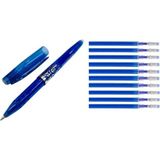 Renas Store Bluestar Ütü Buharı ve Isı ile Uçan Silinebilen Refill Kalem Içi ve Kalem Mavi 11 Adet, 04062021UKLMM