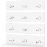 Renas Store Bolivia's Duş Rafı Yapıştırıcısı, 4 Parça Köşe Duş Rafı Yapıştırıcı Sticker Yedek Kancası, Güçlü Yapıştırıcı Kancalar Duş Rafı Banyo Askılığı Sabunluk Sepet Duvar Askısı Için