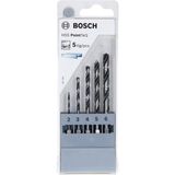 Renas Store Bosch Professional 5 Parçalı Pointteq Altıgen Matkap Seti (Metal Için, Ø: 2-6 Mm, Çalışma Uzunluğu: 24-57 Mm, Toplam Uzunluk: 60-98 Mm, ¼ Inç Altıgen Şaft, Darbeli Matkap ve Matkap Aksesuarı)