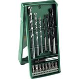Renas Store Bosch Professional Accessories Bosch Beton Matkap Ucu ve Vidalama Seti, Yeşil, 15 Adet, Ahşap Delme Ucu: 4/6/8, Beton Delme Ucu: 5/6/8, Uzun Ömürlü Kullanım