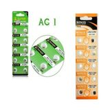Renas Store Buton Pil - Saat Lazer Hesap Makinesi Pili 10LU Paket Ag1 LR621/LR60 1.55V