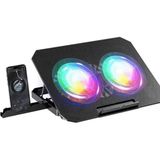 Renas Store Çift Fanlı Laptop Soğutucu Rgb Işıklı Sessiz Notebook Standı