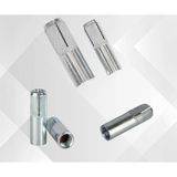 Renas Store Çinko Kaplama Çelik Dübel M12X50, Çakma Dübel, Duvar Montaj Ankrajı, 2 Adet Yapıların Sabitlenmesi ve Yük Taşıma Kapasitesini Artırmak Için