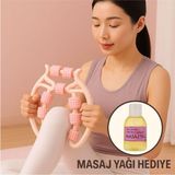 Renas Store Clifton Selülit Giderici Kas Gevşetici Masaj Aleti 9 Tekerlekli Ayarlanabilir Lenf Drenaj Rulosu, Slgdrc