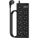 Renas Store Çoklu Priz 10 Lu + 3 USB + 1 Type-C 3680W 16A Anahtarlı Akım Korumalı Uzatma Prizi (2 Metre Kablo) FTR14