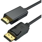 Renas Store Coverzone Displayport To Hdtv Kablo 1.8 Metre 4K Ultra Hd Görüntü Aktarım Kablosu Altın Uçlu Yüksek Hızlı Video Ses Iletimi Monitör Tv Projektör Pc Laptop Uyumlu Dp To HDMI | ZR798