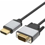 Renas Store Coverzone HDMI To VGA Dönüştürücü Kablo 1080P 60Hz Full Hd – Hdtv HDMI Çıkıştan VGA Monitör Projeksiyon Bağlantı Kablosu – Tek Yönlü Görüntü Aktarımı (Hdtv To Vga) | ZR1162