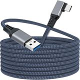 Renas Store Coverzone Oculus Quest ile Uyumlu Link Kablosu 6mt, 5gbps USB Hızlı Veri Aktarımı, Hızlı Şarj Usb-C, Quest 2 Uyumlu (Usb To Type-C)