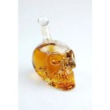 Renas Store Crystal Head Kuru Kafa Cam Şişe Viski Likör Hediyelik Sürahi (550 Ml)