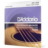 Renas Store Daddario EJ26 Akustik Gitar Tel Seti, Phosphor-Bronze, Custom Li