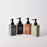 Renas Store Deconox 500ML Seramik Sıvı Sabunluk, Mat Taş Dokulu ve Kare Tasarım, Siyah Pompalı Banyo ve Mutfak Deterjan Dispenser (1 Adet - Asorti/karışık Renk Gönderilir)