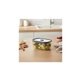 Renas Store Deconox Cam Kapaklı Silikon Vakumlu Borosilikat Saklama Kabı - 470 ml Orta Boy Kahve, Çay ve Kuruyemiş Kavanozu