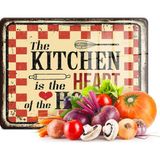 Renas Store Decovetro Cam Kesme Tahtası ve Sunumluk My Kitchen Heart Desenli 20X30 cm