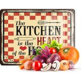 Renas Store Decovetro Cam Kesme Tahtası ve Sunumluk My Kitchen Heart Desenli 30X40 cm