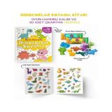 Renas Store Dinozorlar Boyama Kitabı - Oyun Hamurlu - 3 Yaş +