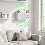 Renas Store Duvar Tipi Wi-Fi Modem Saklama Kutusu(Beyaz) – Kablo Düzenleyici Router Raf Organizer (5528)