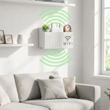 Renas Store Duvar Tipi Wi-Fi Modem Saklama Kutusu(Beyaz) – Kablo Düzenleyici Router Raf Organizer