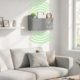 Renas Store Duvar Tipi Wi-Fi Modem Saklama Kutusu(Gri) – Kablo Düzenleyici Router Raf Organizer (5528)