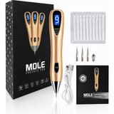 Renas Store East Medıkal Mole Plexr Pen Gold-Plazma Kalem Seti, Kablosuz Şarj, 10 Iğne, 3 Kartuş