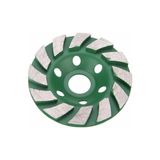Renas Store Elmas Beton Taşlama Kupası, 115 mm Çapında, Gri Metal, Elektrikli Alet Uyumlu, 12000 Rpm Maksimum Hız, Çift Sıralı Elmas Segment, Standart Stil, Profesyonel Beton Yüzey Işleme Için