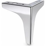 Renas Store Erk Eren 13 cm Krom Gümüş Metal Mobilya Köşe Ayağı Dayanıklı Modern Tasarım Koltuk Sehpa Mobilya