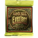 Renas Store Ernie Ball Everlast Orta Hafif Kaplamalı 80/20 Bronz Akustik Gitar Telleri, Ölçü 12-54