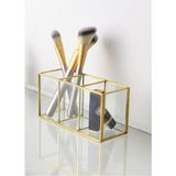 Renas Store Esadesign Cam Gold Üç Bölmeli Fırçalık Makyaj Organizer