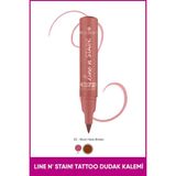 Renas Store Essence Line N' Staın! Tattoo Ruj 02 Kahverengi