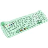 Renas Store Everest KM-6283 Catty Renkli Tuşlu Yeşil 2.4 Ghz + Bt Kablosuz Q Multimedia Klavye + Mouse + Pad Set