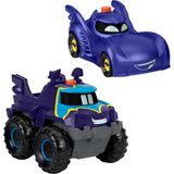 Renas Store Fisher-Price Batwheels™ Işıklı Yarışçılar Fisher-Price Dc Batwheels Işıklı 1:55 Ölçekli Oyuncak Arabalar, Batmobile Bam ve Buff, 2 Parça HML25