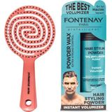 Renas Store Fontenay 3 Boyutlu Saç Fırçası ve Pudra Toz Wax Matt Effect Mavi 20GR 2'li Set
