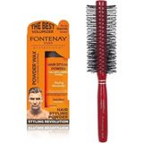 Renas Store Fontenay Saç Şekillendirici Pudra Toz Wax Ultra Strong Profesyonel Saç Fırçası 1018 2'li Set