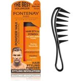 Renas Store Fontenay Saç Şekillendirici Pudra Toz Wax Ultra Strong Turuncu 20GR + Şekil Tarağı 2'li Set