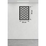 Renas Store Geometrik Kafes Desenli Ahşap Duvar Tablosu - 25X35 cm Lazer Kesim Dekoratif Pano