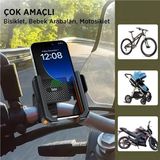 Renas Store Gidon Bağlantılı Bisiklet Motosiklet Için Esnek Abs 4-7.8″ Inç Telefon Tutucu 360° Dönebilen Tasarım